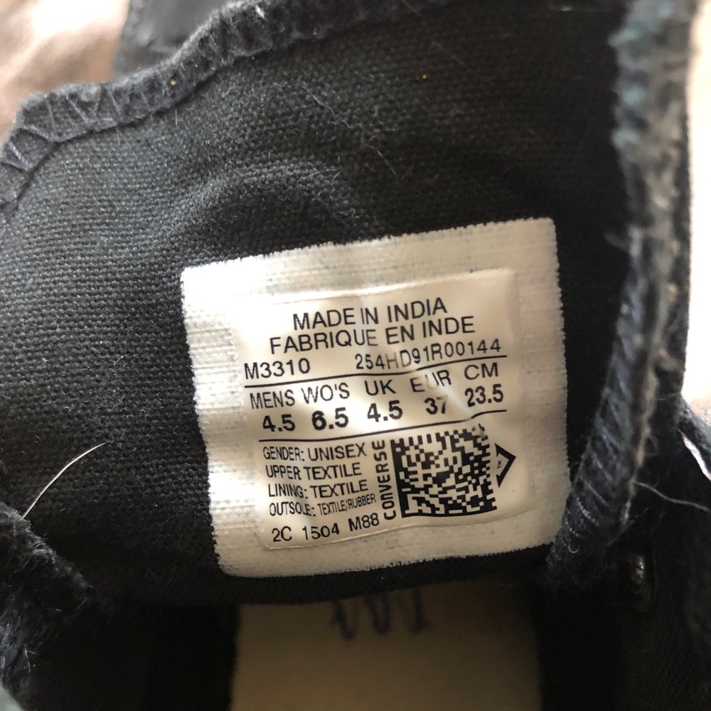 All black high top converse